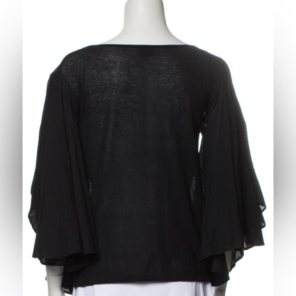 Fendi black long sleeve ruffle blouse - Picture 6 of 7